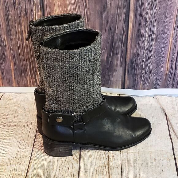 Stuart Weitzman Moto Harness Mid-Calf Tweed Boots - Picture 7 of 14